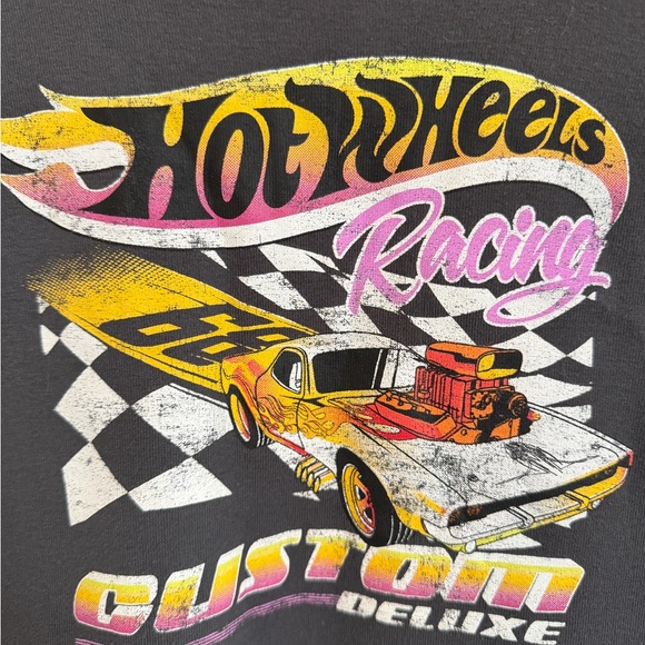 HOT WHEELS Racing Hot Rod Retro Graphic Lace Trimmed Cropped Tank Women Size M - Picture 3 of 8
